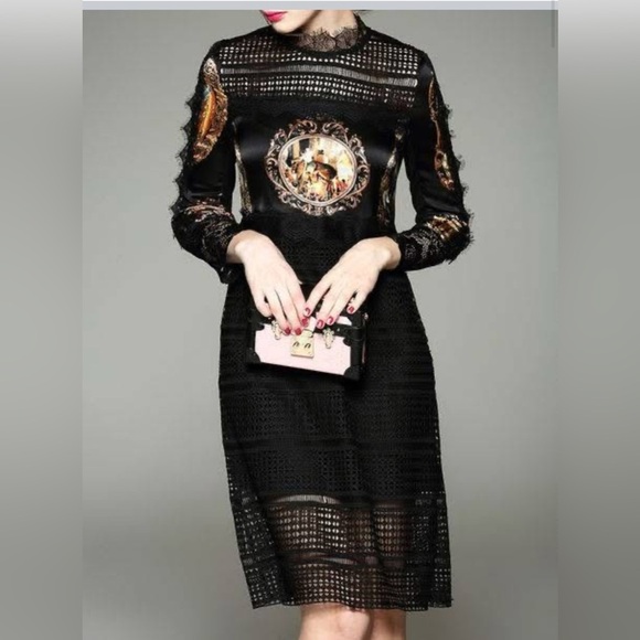 Dresses & Skirts - Vintage Silk & Lace Women’s Dress Size Small
